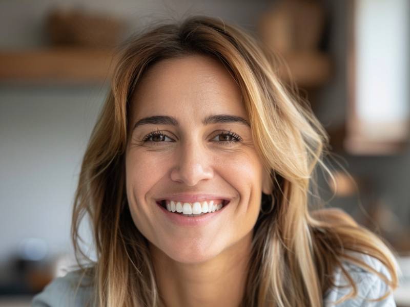 Woman smiling