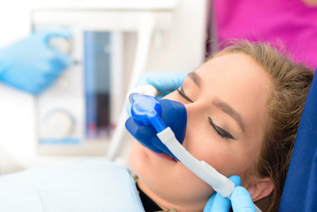 A patient in Boulder enjoying sedation dentistry.